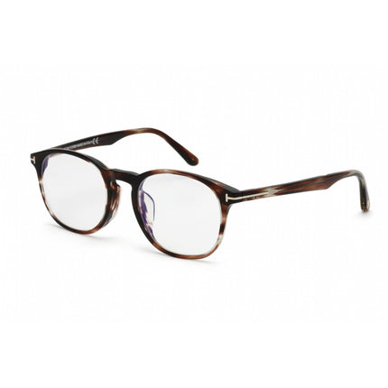 Tom Ford Unisex Eyeglasses - Blonde Havana Plastic Round Shape Frame | FT5680-F-B 053 ,