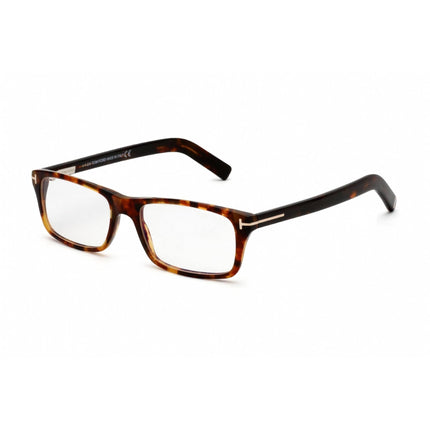 Tom Ford Unisex Eyeglasses - Coloured Havana Plastic Rectangular Frame | FT5663-B 055 ,