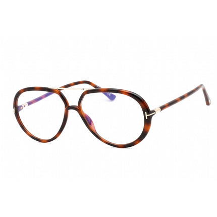 Tom Ford Unisex Eyeglasses - Full Rim Blonde Havana Plastic Aviator | FT5838-B 053 ,