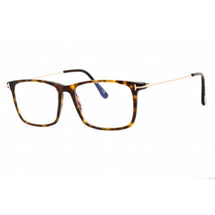 Tom Ford Unisex Eyeglasses - Full Rim Dark Havana Acetate Rectangular | FT5758-B 052 ,