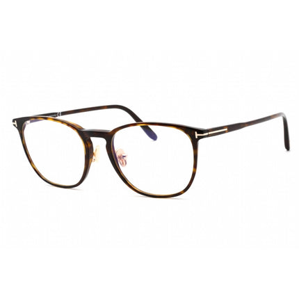 Tom Ford Unisex Eyeglasses - Full Rim Dark Havana Metal Round Frame | FT5700-B 052 ,