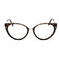 Tom Ford Unisex Eyeglasses - Full Rim Dark Havana Plastic Cat Eye Frame | FT5815-B 052 ,