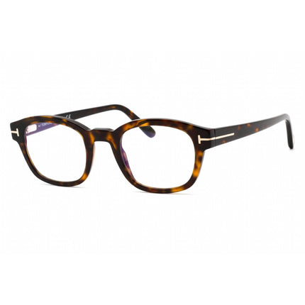 Tom Ford Unisex Eyeglasses - Full Rim Dark Havana Plastic Rectangular | FT5808-B 052 ,