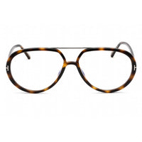 Tom Ford Unisex Eyeglasses - Full Rim Dark Havana Plastic Round Frame | FT5838-B 052 ,