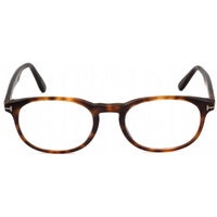 Tom Ford Unisex Eyeglasses - Full Rim Oval Red Havana Plastic Frame | FT5680-B 054 ,