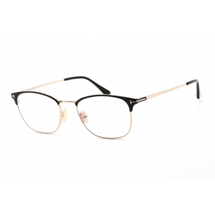 Tom Ford Unisex Eyeglasses - Full Rim Shiny Black Metal Rectangular | FT5750-B 001 ,
