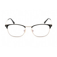 Tom Ford Unisex Eyeglasses - Full Rim Shiny Black Metal Rectangular | FT5750-B 001 ,