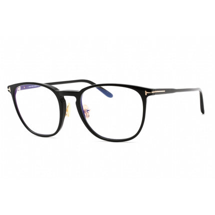 Tom Ford Unisex Eyeglasses - Full Rim Shiny Black Plastic Round Frame | FT5700-B 001 ,