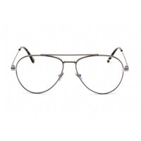 Tom Ford Unisex Eyeglasses - Full Rim Shiny Gunmetal Aviator Frame | FT5800-B 008 ,