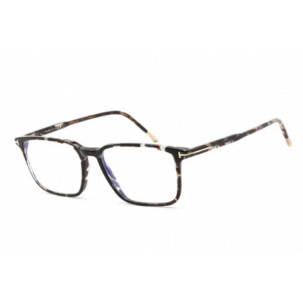 Tom Ford Unisex Eyeglasses - Rectangular Shape Tortoise Plastic Frame | FT5607-B 055 ,