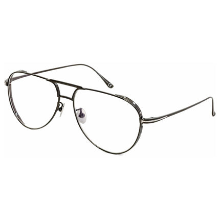 Tom Ford Unisex Eyeglasses - Shiny Gunmetal Aviator Metal Frame | FT5658-F-B 008 ,