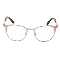Tom Ford Unisex Eyeglasses - Shiny Rose Gold Round Metal Frame, 52 mm | FT5732-B 028 ,