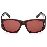 Tom Ford Unisex Sunglasses - Cyrille-02 Bordeaux Lens Dark Havana Frame | FT0987 52S ,