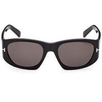 Tom Ford Unisex Sunglasses - Cyrille-02 Smoke Lens Shiny Black Frame | FT0987 01A ,