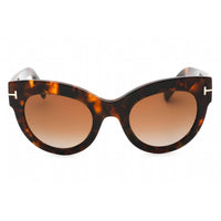 Tom Ford Unisex Sunglasses - Dark Havana Frame Gradient Bordeaux Lens | FT1063 52T ,