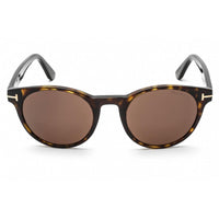 Tom Ford Unisex Sunglasses - Dark Havana Round Frame Brown Gradient Lens | FT0522 52E ,