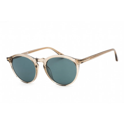 Tom Ford Unisex Sunglasses - Full Rim Beige Plastic Round Shape Frame | FT0904 57V ,