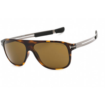 Tom Ford Unisex Sunglasses - Full Rim Dark Havana Plastic Pilot Frame | FT0880 52J ,