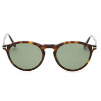 Tom Ford Unisex Sunglasses - Full Rim Dark Havana Plastic Round Frame | FT0904 52R ,