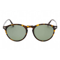 Tom Ford Unisex Sunglasses - Full Rim Dark Havana Plastic Round Frame | FT0904-F 52R ,