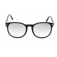 Tom Ford Unisex Sunglasses - Full Rim Shiny Black Plastic Round Frame | FT0858-F 01C ,