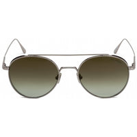 Tom Ford Unisex Sunglasses - Full Rim Shiny Light Ruthenium Metal Pilot | FT0826 14Q ,