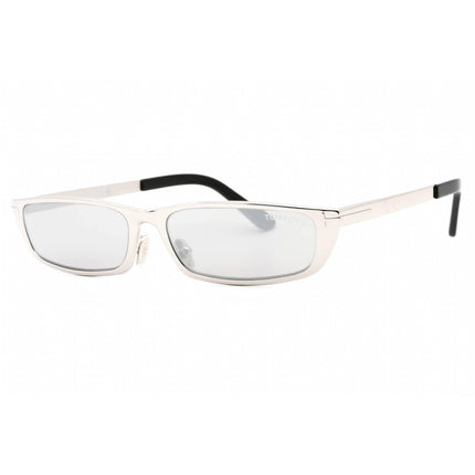 Tom Ford Unisex Sunglasses - Full Rim Shiny Palladium Metal Rectangular | FT1059 16C ,