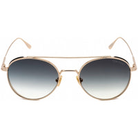 Tom Ford Unisex Sunglasses - Full Rim Shiny Rose Gold Metal Pilot Frame | FT0826 28B ,