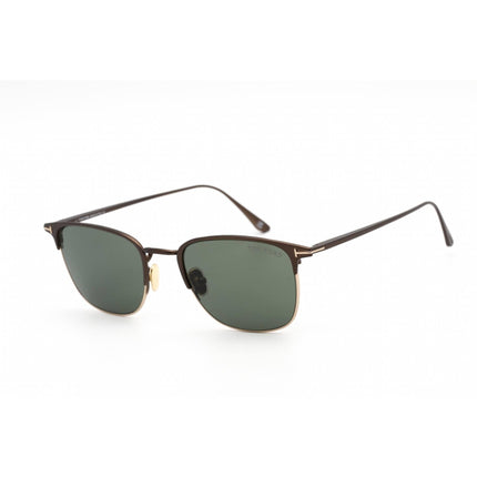 Tom Ford Unisex Sunglasses - Matte Dark Brown Metal Rectangular Frame | FT0851 49N ,