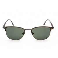 Tom Ford Unisex Sunglasses - Matte Dark Brown Metal Rectangular Frame | FT0851 49N ,