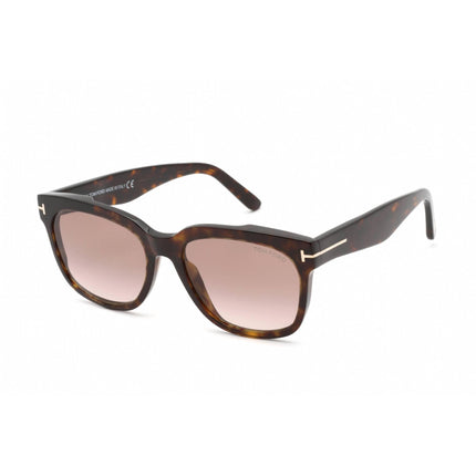 Tom Ford Unisex Sunglasses - Rectangular Shape Frame Brown Gradient Lens | FT0714 52F ,