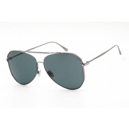 Tom Ford Unisex Sunglasses - Shiny Dark Ruthenium Metal Aviator Frame | FT0853 12V ,