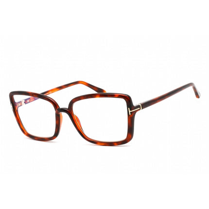 Tom Ford Women's Eyeglasses - Butterfly Shape Red Havana Plastic Frame | FT5813-B 054 ,