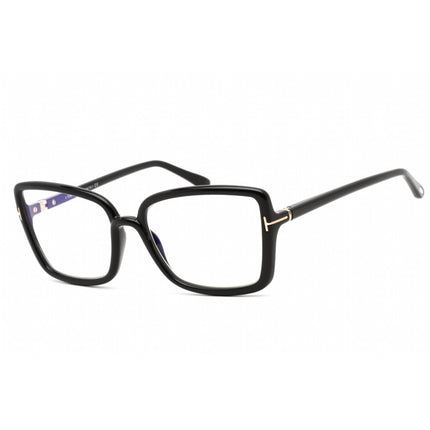 Tom Ford Women's Eyeglasses - Butterfly Shape Shiny Black Plastic Frame | FT5813-B 001 ,