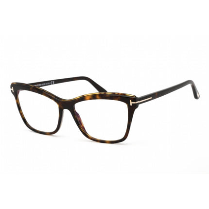 Tom Ford Women's Eyeglasses - Cat Eye Shape Dark Havana Plastic Frame | FT5619-B 052 ,