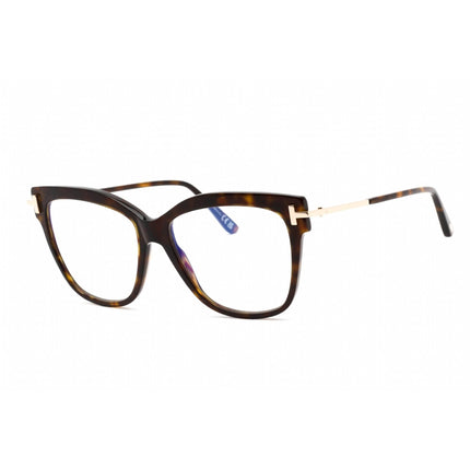 Tom Ford Women's Eyeglasses - Cat Eye Shape Dark Havana Plastic Frame | FT5704-B 052 ,