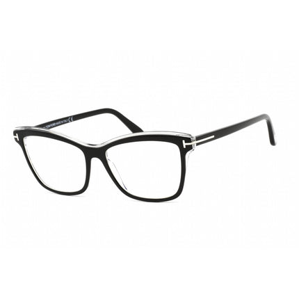 Tom Ford Women's Eyeglasses - Cat Eye Shape Shiny Black Plastic Frame | FT5619-B 001 ,