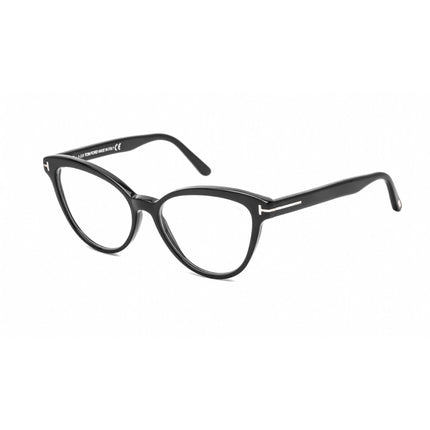 Tom Ford Women's Eyeglasses - Cat Eye Shape Shiny Black Plastic Frame | FT5639-B 001 ,