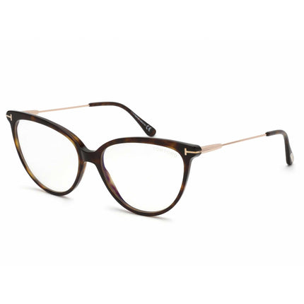 Tom Ford Women's Eyeglasses - Dark Havana Cat-Eye Frame Clear Lens | FT5688-B 052 ,