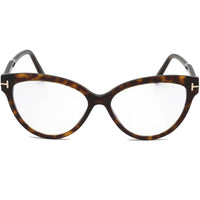Tom Ford Women's Eyeglasses - Dark Havana Cat-Eye Full-Rim Frame | FT5763-B 052 ,