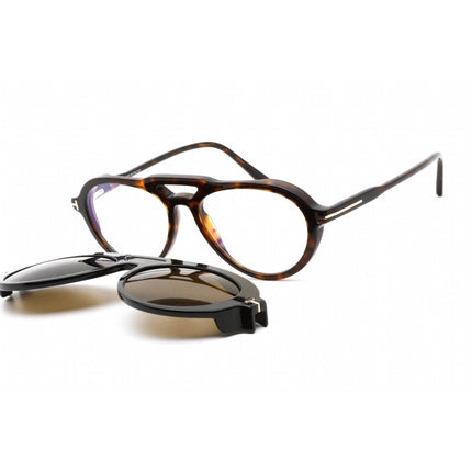 Tom Ford Women's Eyeglasses - Dark Havana Plastic Aviator Shape Frame | FT5760-B 052 ,