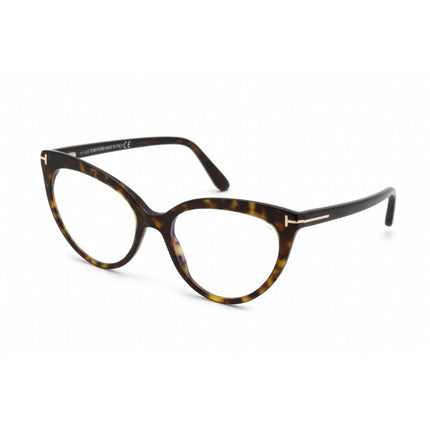 Tom Ford Women's Eyeglasses - Dark Havana Plastic Cat Eye Shape Frame | FT5674-B 052 ,