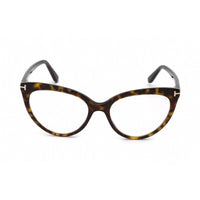 Tom Ford Women's Eyeglasses - Dark Havana Plastic Cat Eye Shape Frame | FT5674-B 052 ,