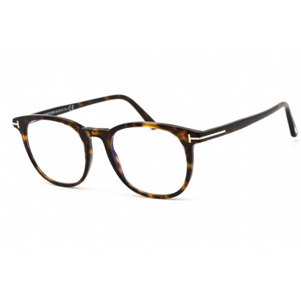 Tom Ford Women's Eyeglasses - Full Rim Dark Havana Plastic Round Frame | FT5754-B 052 ,