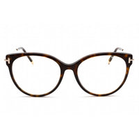 Tom Ford Women's Eyeglasses - Full Rim Dark Havana Plastic Round Frame | FT5770-B 052 ,