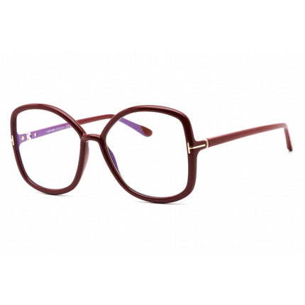Tom Ford Women's Eyeglasses - Full Rim Oversized Burgundy Plastic Frame | FT5845-B 074 ,