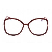 Tom Ford Women's Eyeglasses - Full Rim Oversized Burgundy Plastic Frame | FT5845-B 074 ,