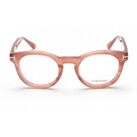 Tom Ford Women's Eyeglasses - Full Rim Pink/Other Plastic Round Frame | FT5489 074 ,