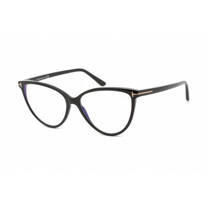 Tom Ford Women's Eyeglasses - Full Rim Shiny Black Cat Eye Shape Frame | FT5743-B 002 ,