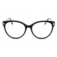 Tom Ford Women's Eyeglasses - Full Rim Shiny Black Plastic Round Frame | FT5770-B 001 ,